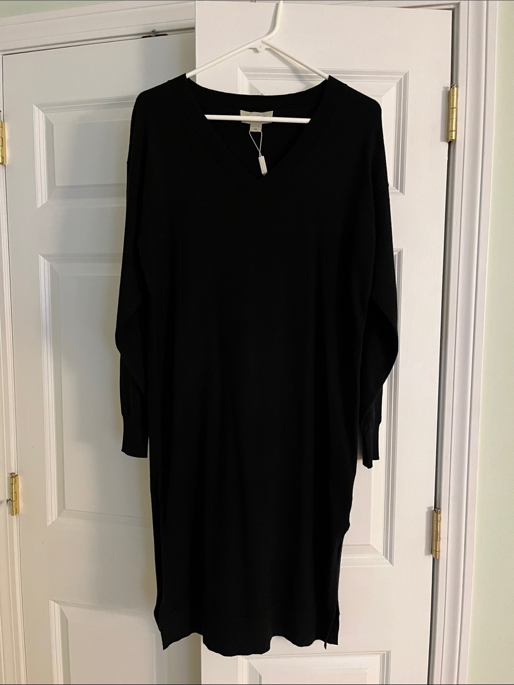 Charlie Paige Long Sleeve Midi Sweater Dress